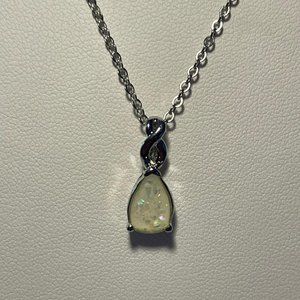 Opal and Diamond Women's Necklace NEW